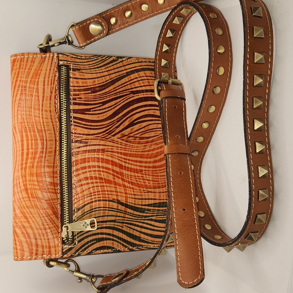 Patricia Nash Wavy Striped Hermosa Square Flap Small Crossbody P16964 - Picture 4 of 16